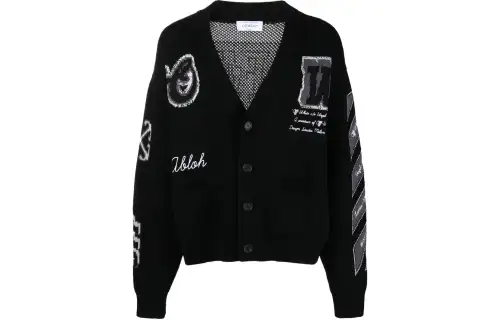 OFF WHITE Regular Fit Knitwear Men's Black