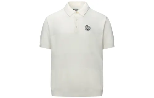 Reebok Polo Shirts Men's Ecru Polo Collar Moderate Straight Fit