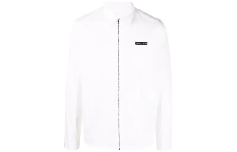 PRADA Jackets Men's White Lapel Moderate