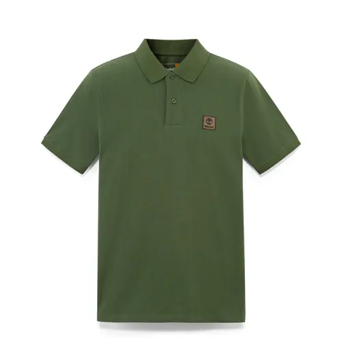 Timberland Polo Shirt Men's Black Forest Green