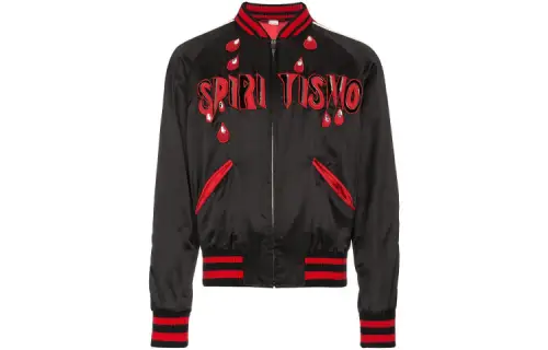 GUCCI Jackets Men's Black Baseball Collar Moderate Other