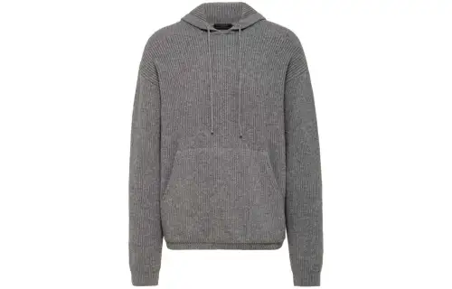 PRADA Ribbed knit Cashmere Hoodie