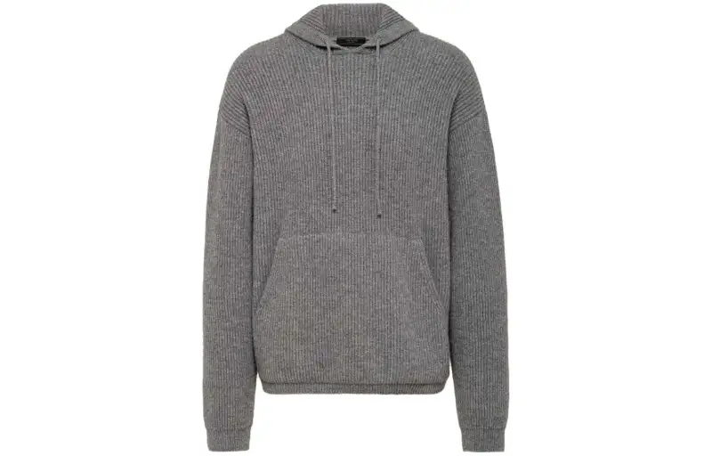 PRADA Ribbed knit Cashmere Hoodie