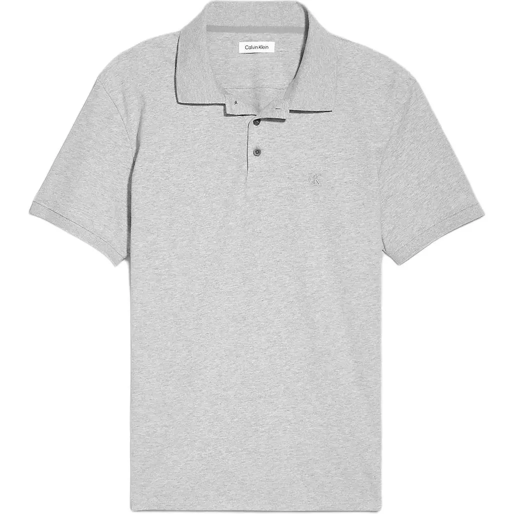 CALVIN KLEIN Polo Shirt Men's Light Gray