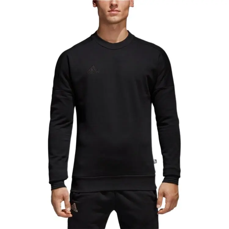 Adidas Sweatshirts Men's Black Crew Neck Moderate Straight Fit