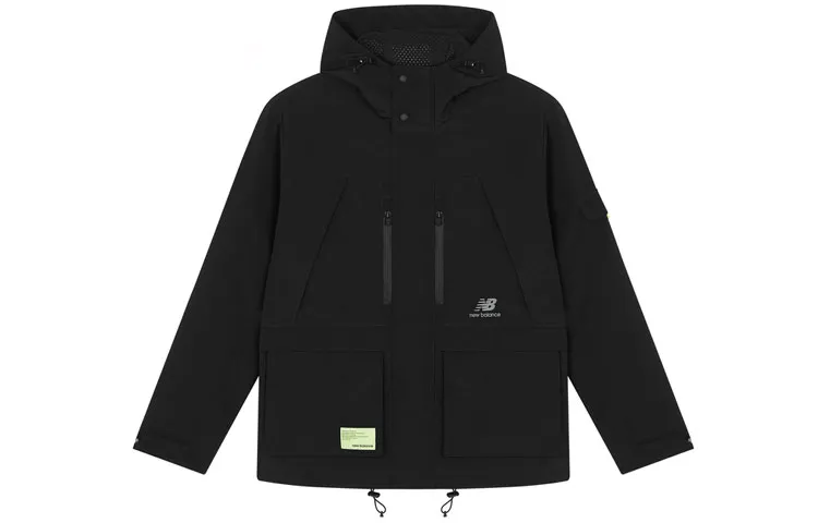 New Balance Jackets Men's Black Hooded Moderate Other