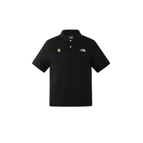 The north face, uniform, cartoon amber hat, fresh black polo, custom-made, with embroidery, print, with short sleeve