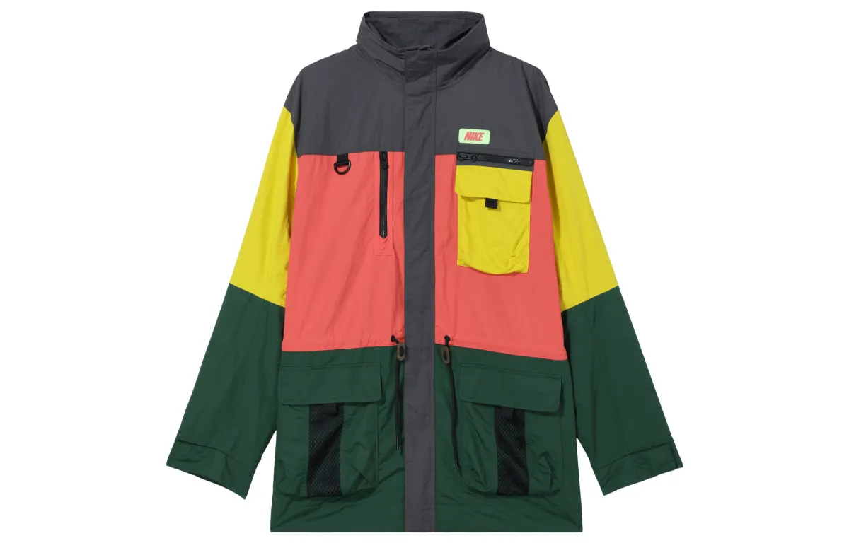 Nike Jackets Men's Multicolor Stand Collar Moderate Workwear