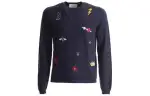 GUCCI Sweaters Men's Blue Crew Neck Moderate Other