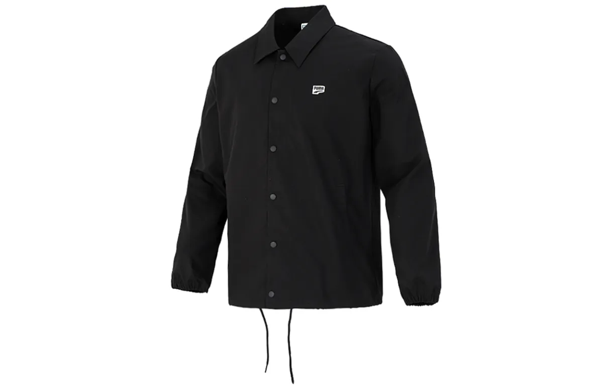 PUMA Jackets Men's Black Lapel Moderate Other