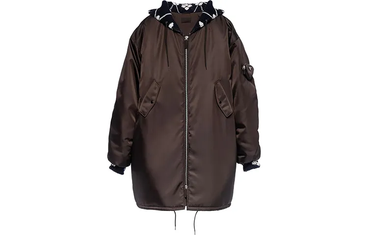 PRADA Jackets Men's Umber Hooded Moderate Other