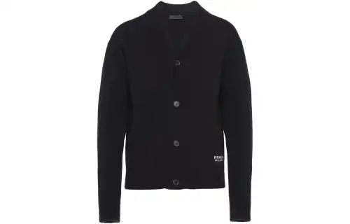 【Previous Season】logo patch knitted cardigan