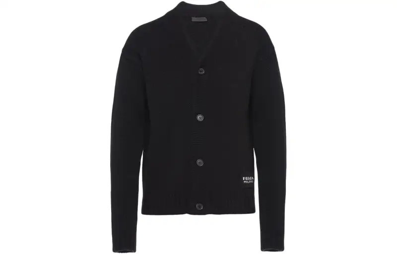 【Previous Season】logo patch knitted cardigan