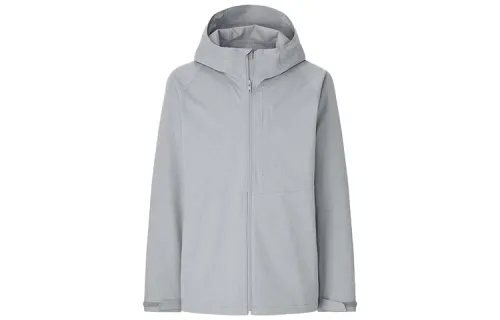 UNIQLO Jackets Men's Gray Hooded Moderate