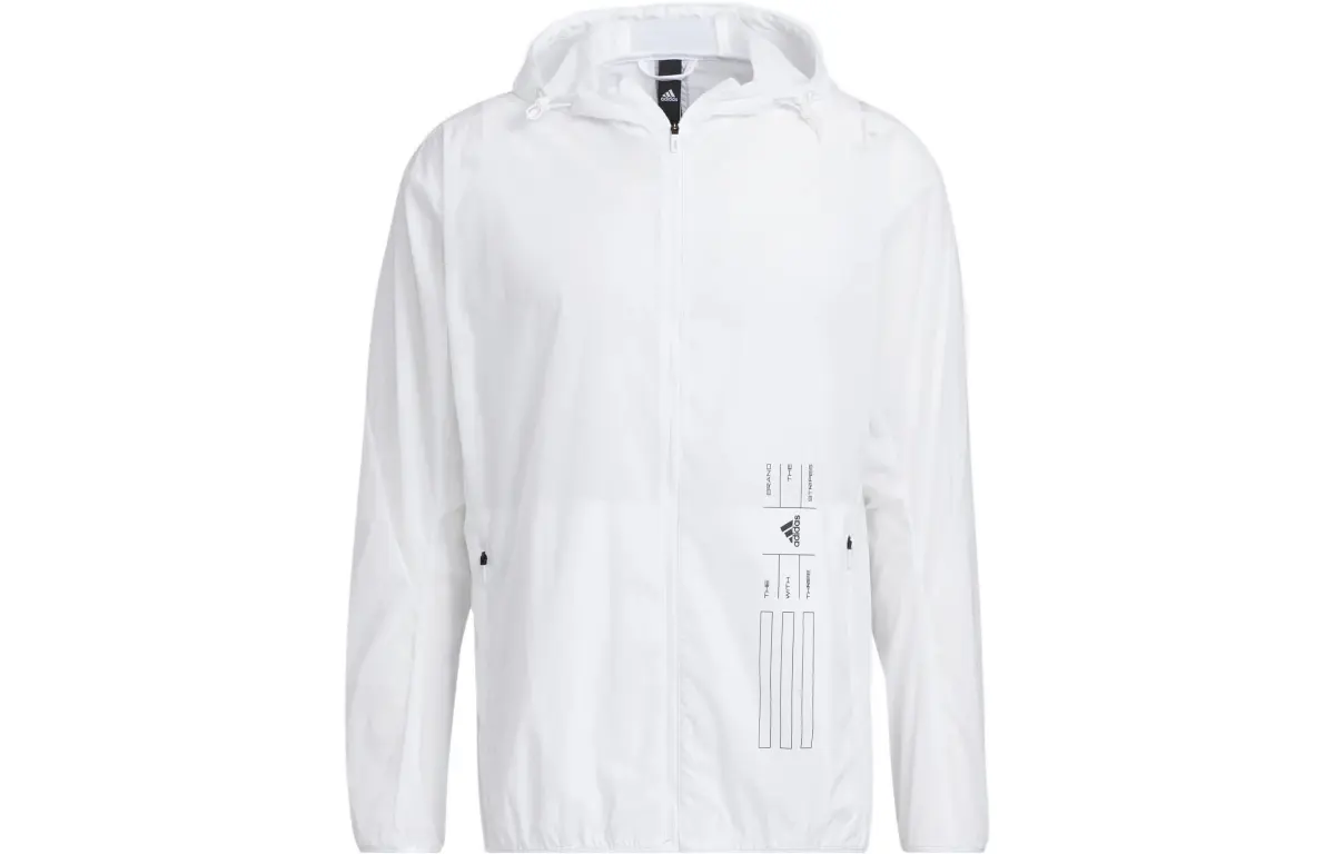 Adidas Jackets Men's White Hooded (Non-detachable) Moderate Other