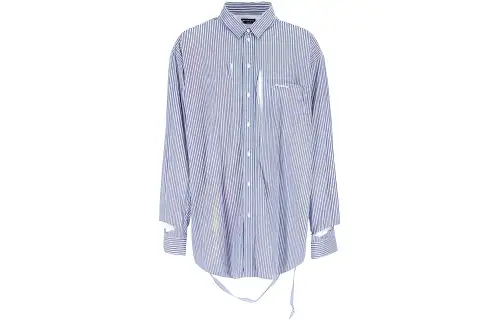 Balenciaga Shirts Men's Blue Moderate Shirt
