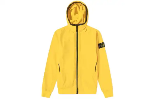STONE ISLAND Jackets Men's Yellow Hooded Moderate Straight Fit
