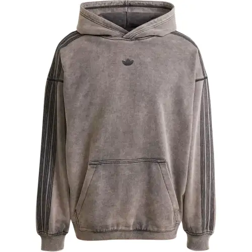 Adidas Originals embroidered-detail stripe-sleeve hoodie