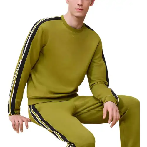 HERMES Sweatshirts Men's Yellow Crew Neck Moderate Regular