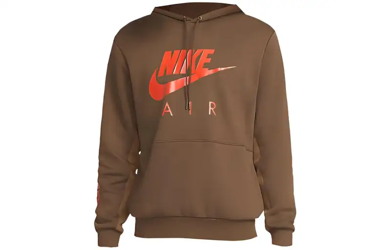 Nike Sweatshirts Men's Brown Hooded Moderate Regular