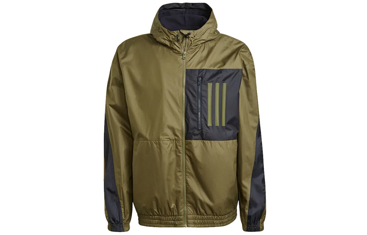 Adidas Jackets Men's Olive Hooded Moderate Other