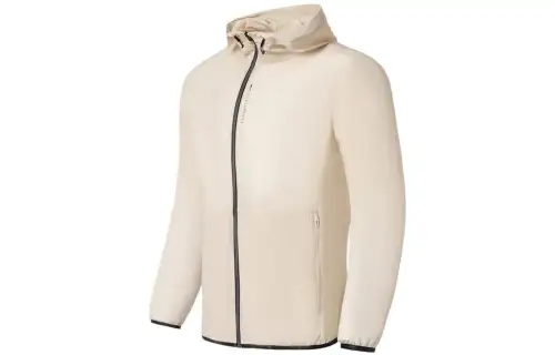 Li Ning Fitness Series Jackets Men's Oat Gray Hooded Thin