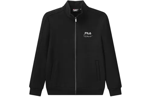 FILA Jackets Men's Jet Black Stand Collar Moderate Other