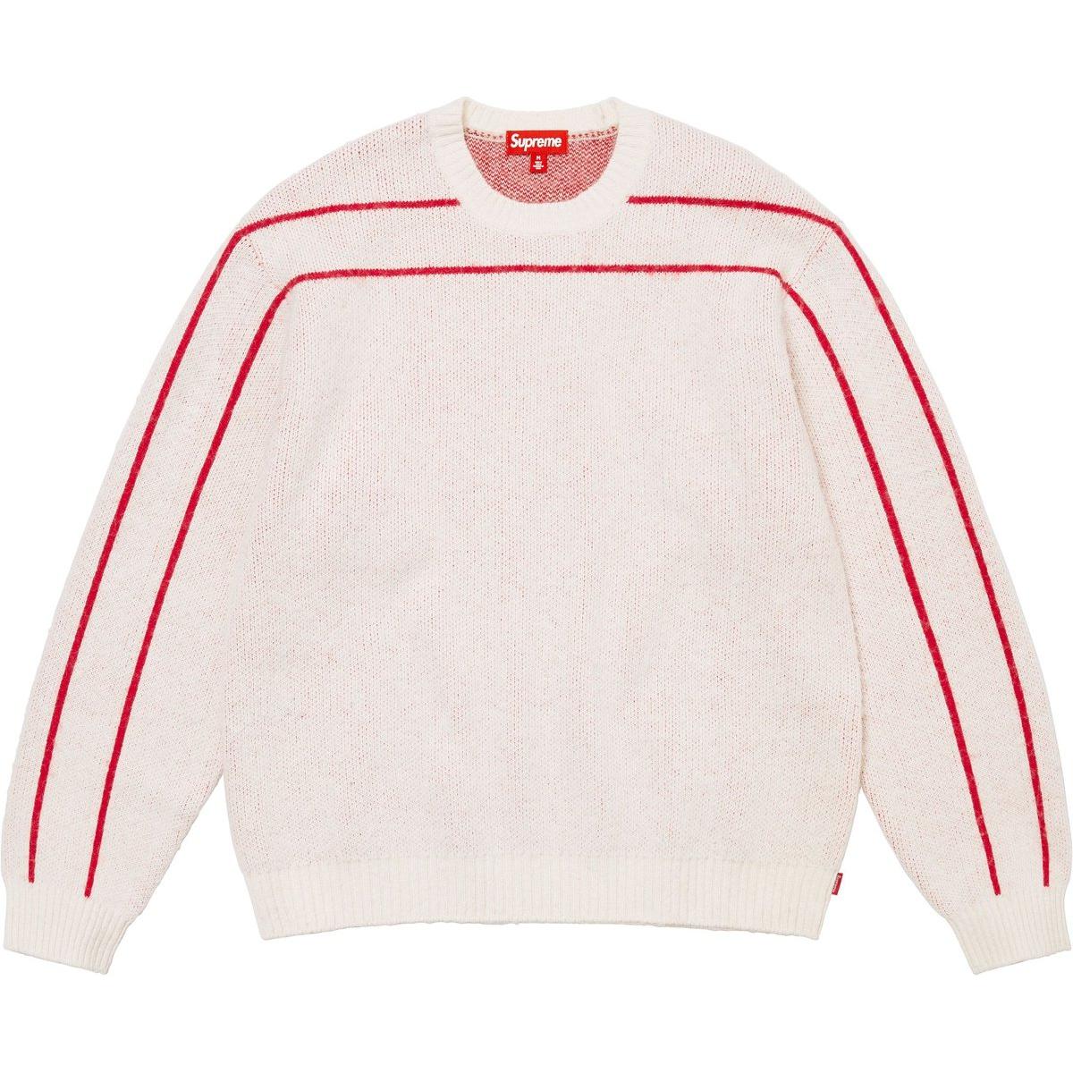 Кофта Supreme FW24 WEEK15 Back Stripe Sweater (черно-белая)