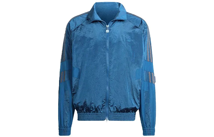 Adidas Originals Blue Version Jackets Men's Blue Stand Collar Moderate Other
