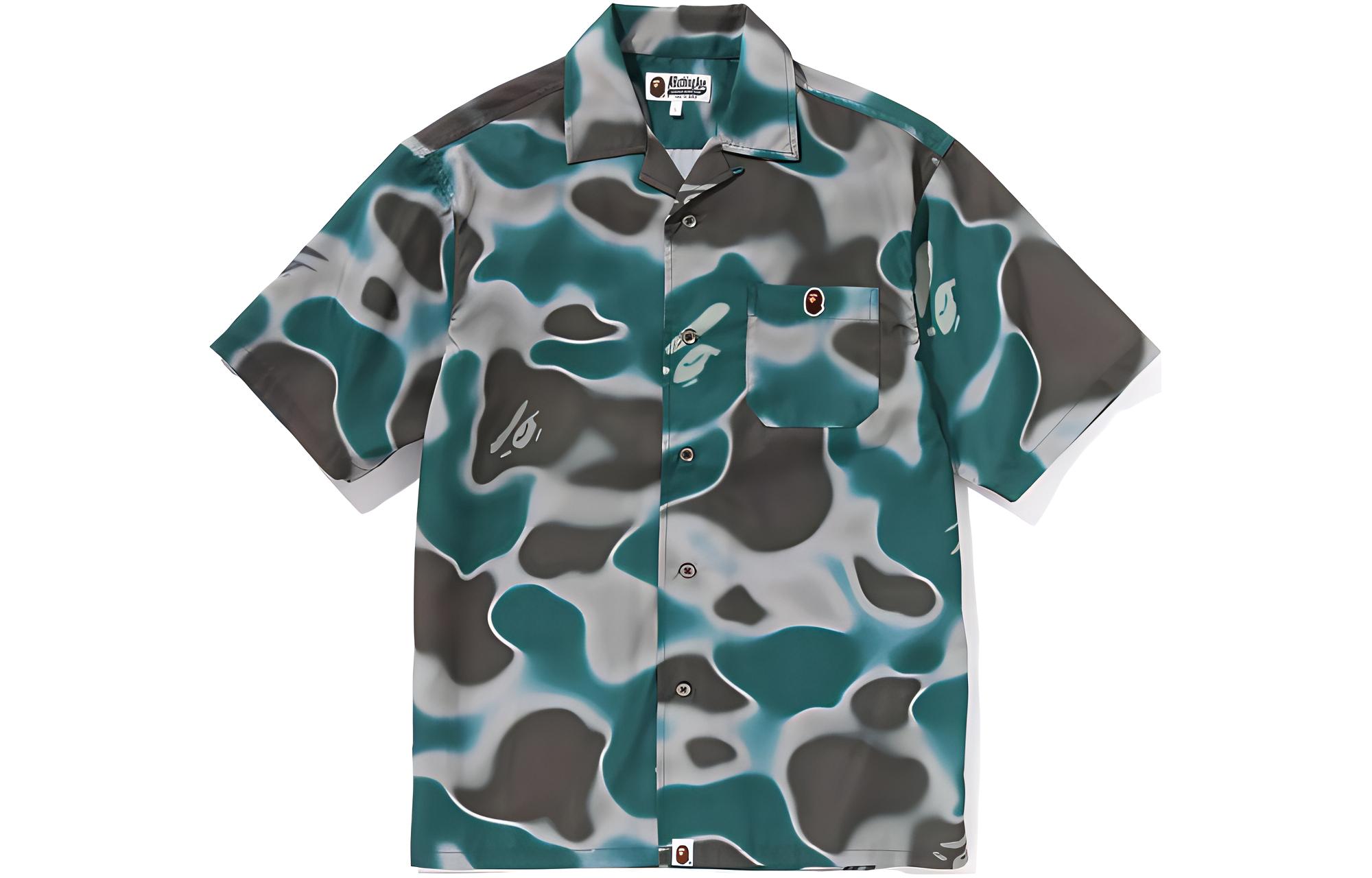 Мужская рубашка A BATHING APE Liquid Camo (камуфляжная)