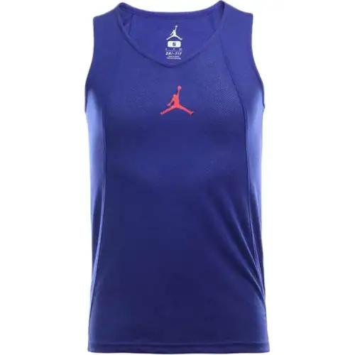 Jordan Tank Tops Men's Blue Crew Neck Moderate Other