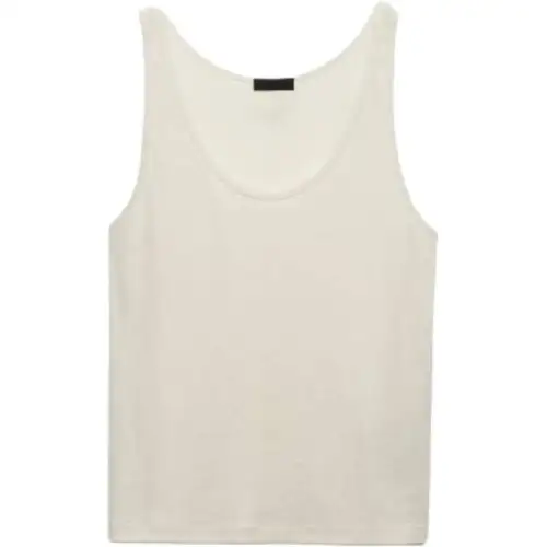 PRADA Tank Tops Men's Beige Crew Neck Moderate Other
