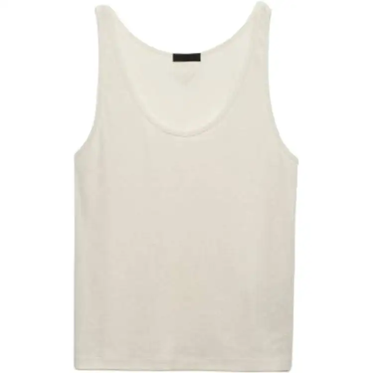 PRADA Tank Tops Men's Beige Crew Neck Moderate Other