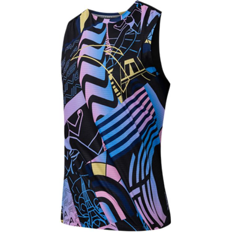 Anta Running Collection Running Tank Top Men’s Basic Black/All Over Print