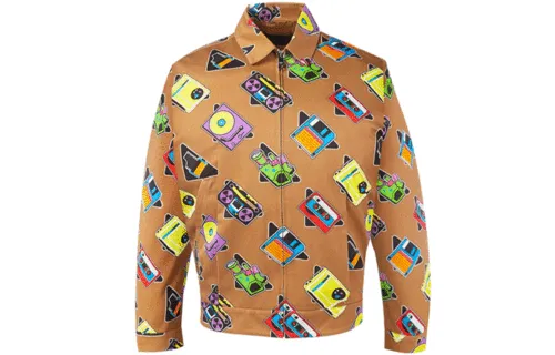 PRADA Jackets Men's Wood Color Lapel Moderate Other