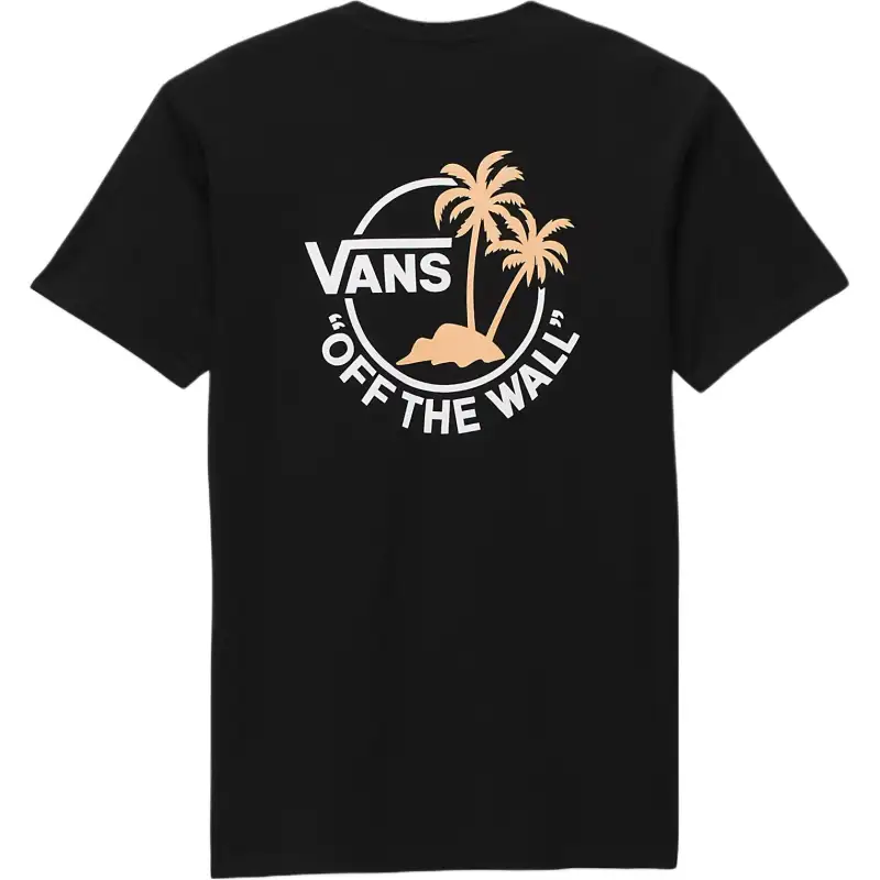 Vans T Shirts Men's Black Crew Neck Moderate Straight Fit