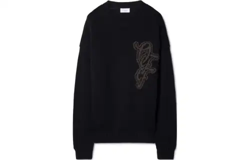 OFF WHITE NatLover Intarsia logo Jumper