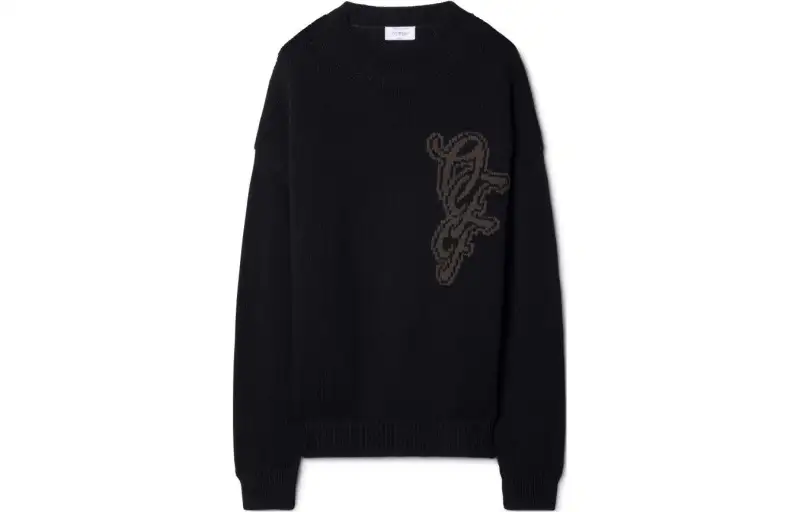 OFF WHITE NatLover Intarsia logo Jumper