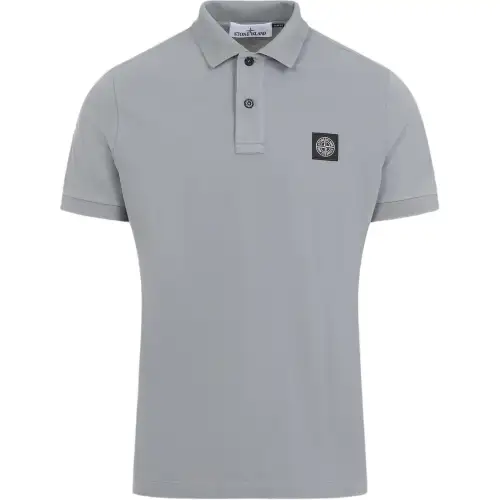 STONE ISLAND Logo Patch Short Sleeved Polo Shirt