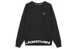 Jordan MVP Letter Pattern Fleece Lined Crew Neck Pullover Long Sleeved Sweatshirt Men's Black