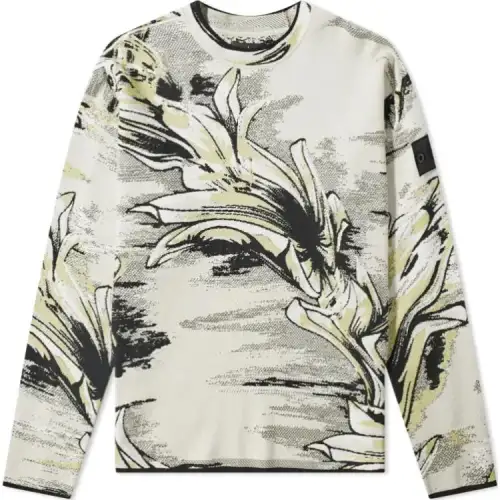 STONE ISLAND Shadow Project Floral Pattern Long Sleeved Sweater