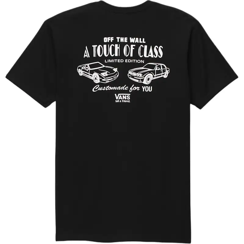 Vans T Shirts Men's Black Crew Neck Moderate Straight Fit
