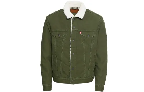 Levis Jackets Men's Army Green Lapel Thickened Other