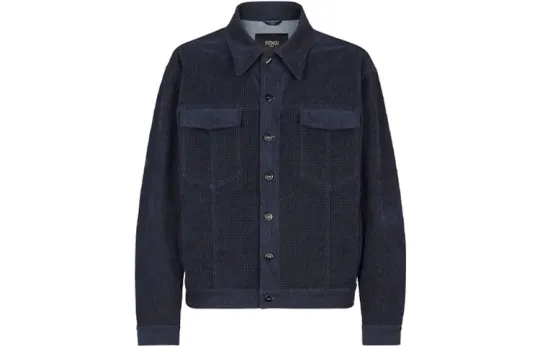 FENDI Jackets & Coats Men's Blue