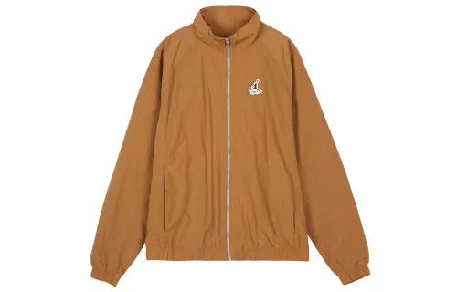 Jordan Jackets Men's Brown Yellow Stand Collar Moderate Other