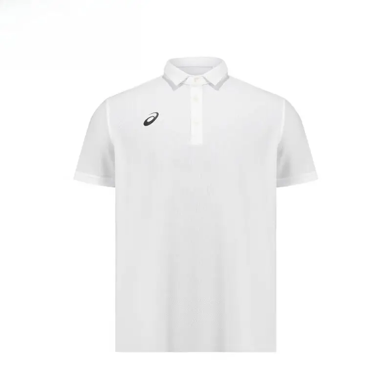 ASICS Polo Shirts Men's White Polo Collar Moderate Straight Fit