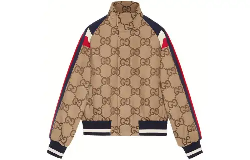 GUCCI Jackets Men's Ebony Stand Collar Moderate Other