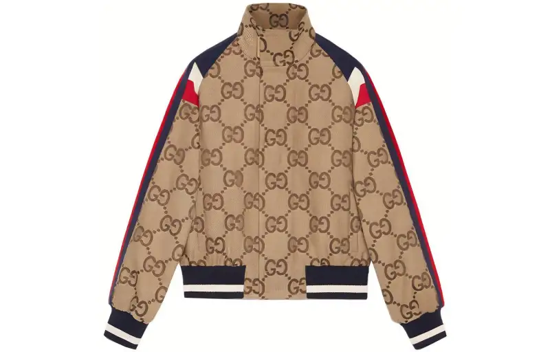 GUCCI Jackets Men's Ebony Stand Collar Moderate Other