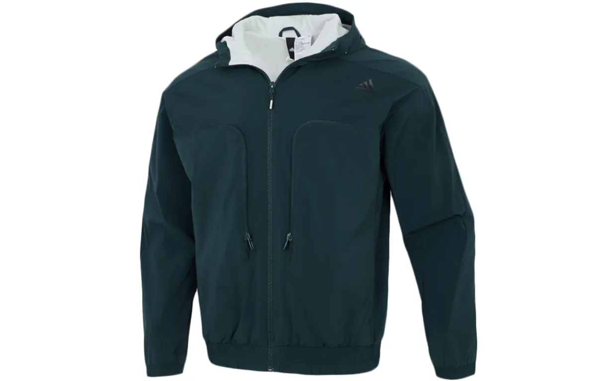 Adidas Jackets Men's Peacock Green Hooded Moderate Other