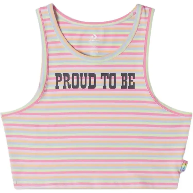 Converse Tank Tops Unisex Pink Crew Neck Moderate Other